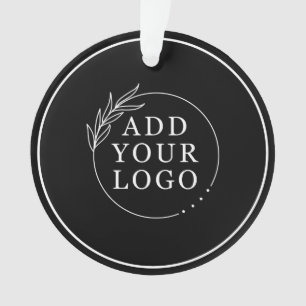 Einfaches minimalistisches Geschäftslogo Schwarz W Ornament