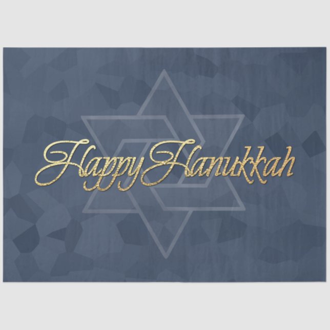 Einfaches Minimalistisches Glück Hanukkah Seidenpapier (Vorderseite)