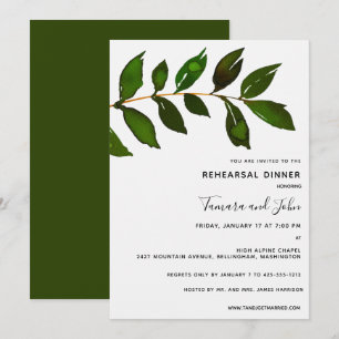 Einfaches Minimalistisches Greenery Leaf Probe Din Einladung
