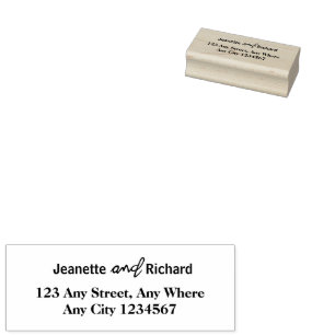 Einfaches minimalistisches Hochzeitspaar  Gummistempel