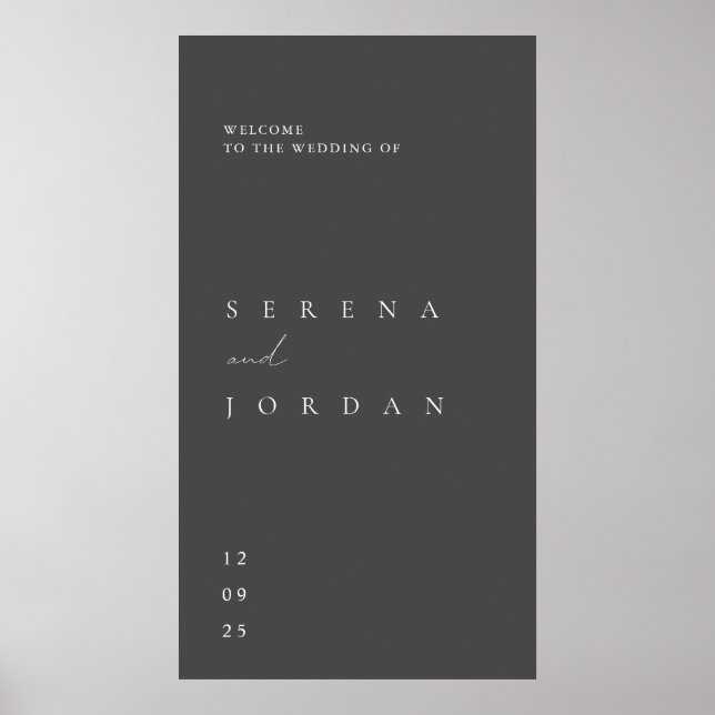 Einfaches Minimalistisches Hochzeitstipendium Poster (Vorne)