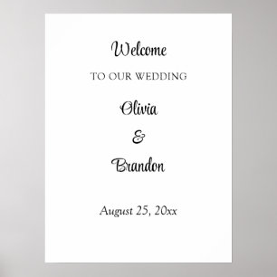 Einfaches Minimalistisches Hochzeitstipendium Poster