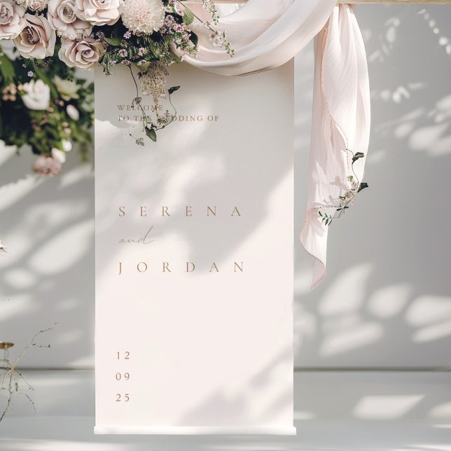 Einfaches Minimalistisches Hochzeitstipendium Poster (Simple Minimalist Elegant Wedding Welcome Poster)