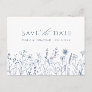 Einfaches minimalistisches Immergrün-Blumen-Save-t Postkarte