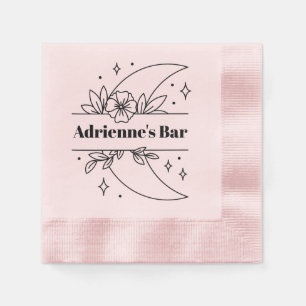 Einfaches Minimalistisches Logo-Getränk Napkins Serviette