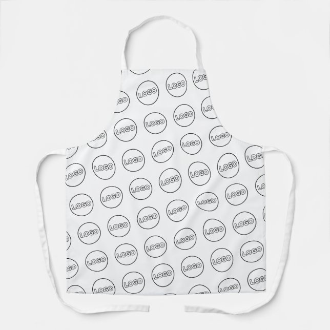 Einfaches minimalistisches Logo Modernes Werbegesc Schürze (Vorderseite)