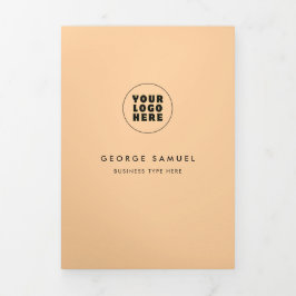 Einfaches Minimalistisches Logo- und Bildgeschäft Dreifach Gefaltete Karte