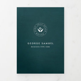 Einfaches Minimalistisches Logo- und Bildgeschäft Dreifach Gefaltete Karte