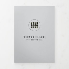 Einfaches Minimalistisches Logo- und Bildgeschäft Dreifach Gefaltete Karte