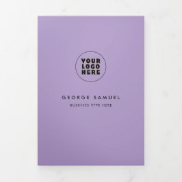 Einfaches Minimalistisches Logo- und Bildgeschäft Dreifach Gefaltete Karte