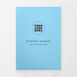 Einfaches Minimalistisches Logo- und Bildgeschäft Dreifach Gefaltete Karte