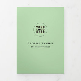 Einfaches Minimalistisches Logo- und Bildgeschäft Dreifach Gefaltete Karte