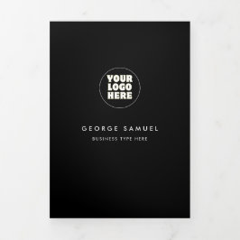 Einfaches Minimalistisches Logo- und Bildgeschäft Dreifach Gefaltete Karte