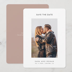 Einfaches Minimalistisches modernes Foto Elegante  Save The Date