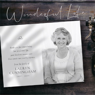 Einfaches Minimalistisches Modernes Gedenkfoto Postkarte