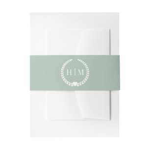 Einfaches minimalistisches Monogramm Einladungsbanderole