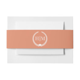 Einfaches Minimalistisches Monogramm Einladungsbanderole