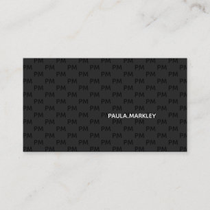 Einfaches Minimalistisches Monogramm-Muster - Visi Visitenkarte