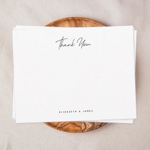 Einfaches Minimalistisches Paar Vielen Dank Mitteilungskarte