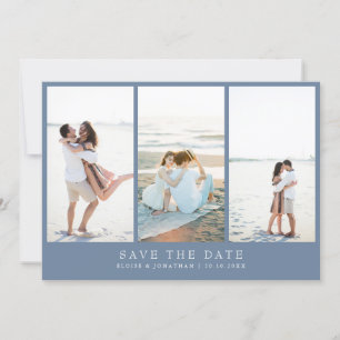 Einfaches Minimalistisches Periwinkle-Wildblume-Fo Save The Date