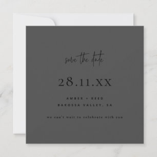Einfaches Minimalistisches Quadrat Alles Schwarze  Save The Date