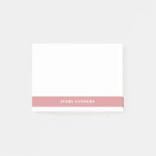 Einfaches Minimalistisches Rosa Modernes Farbfeld Post-it Klebezettel