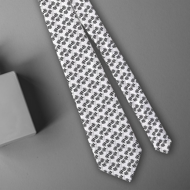 Einfaches Minimalistisches Schwarz-Weiß-Muster Krawatte (Von Creator hochgeladen)