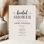 Einfaches Minimalistisches Script-Herz-Brautparty Postkarte<br><div class="desc">Mit unserer minimalistischen Brautdusche-Einladung verbinden Sie Einfachheit und Eleganz. Die Überschrift "Brautparty" ist zart in lässiger Schrift geschrieben,  begleitet von einem subtilen Wirbel und Herzmotiv. Feiern Sie die Braut-in-Style mit dieser dezenten und zugleich charmanten Einladung,  die perfekt für eine unvergessliche Ansammlung ist.</div>