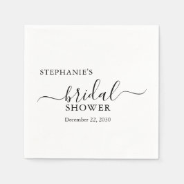 Einfaches Minimalistisches Skript-Brautparty Serviette