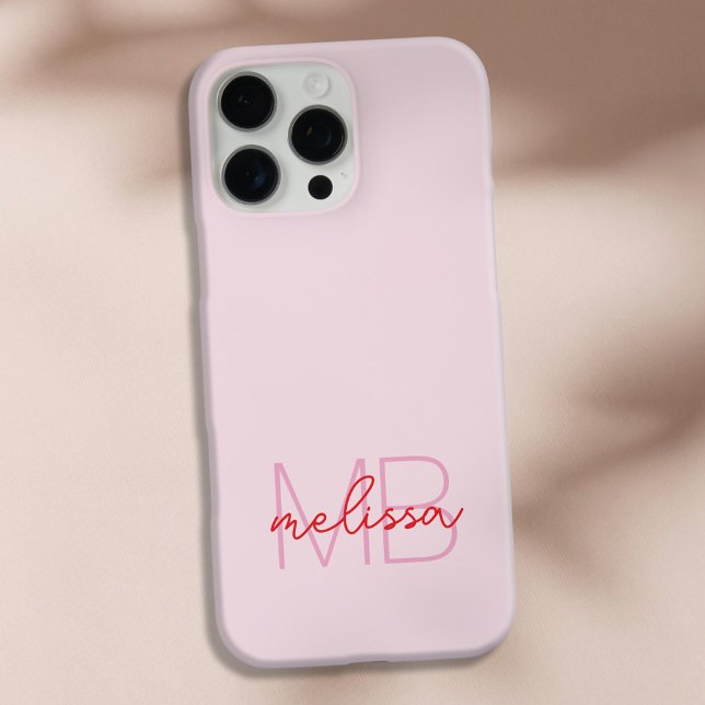 Einfaches Minimalistisches Skript Initial Monogram Case-Mate iPhone Hülle (Von Creator hochgeladen)