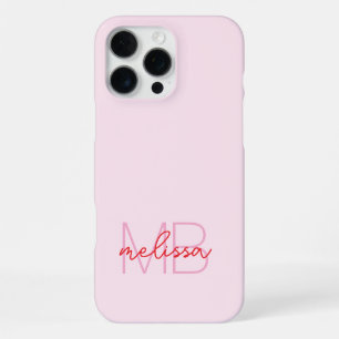 Einfaches minimalistisches Skript Initialen-Monogr iPhone 16 Pro Max Hülle