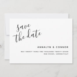 Einfaches Minimalistisches Skript | Moderne Hochze Save The Date
