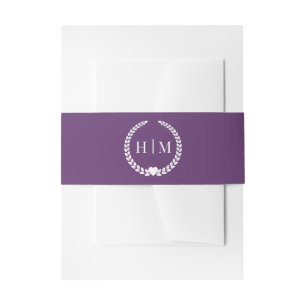 Einfaches minimalistisches tiefes Pflaumen-Purple- Einladungsbanderole