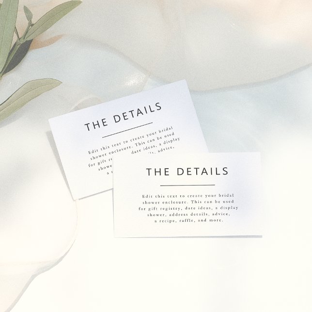 Einfaches Minimalistisches Typografie-Brautparty Begleitkarte (Von Creator hochgeladen)