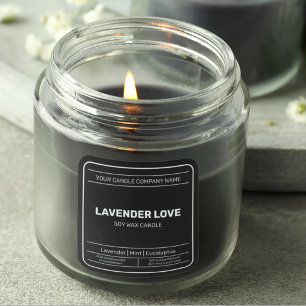 Einfaches Minimalistisches Verpackungs-Candle-Kosm Quadratischer Aufkleber