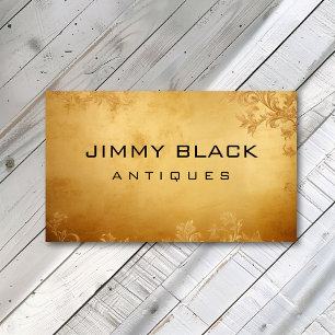 Einfaches Minimalistisches Vintage Antikes Gold Visitenkarte