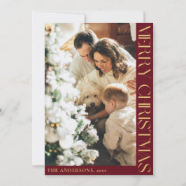 Einfaches Minimalistisches Weihnachts-Foto Feiertagskarte