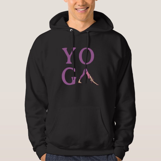 Einfaches Minimalistisches Yoga  1 Hoodie (Vorderseite)