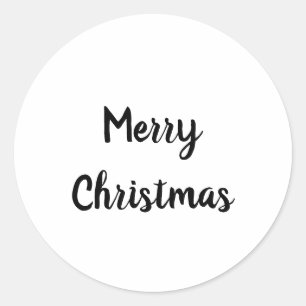 einfaches Minimaltext frohe Weihnachten Party Runder Aufkleber