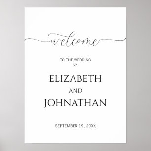 Einfaches Minimum an SkriptWedding Willkommenszeic Poster