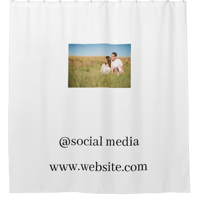 einfaches Minimum hinzufügen Sie Ihren Logo Namen  Duschvorhang (Vorderseite)