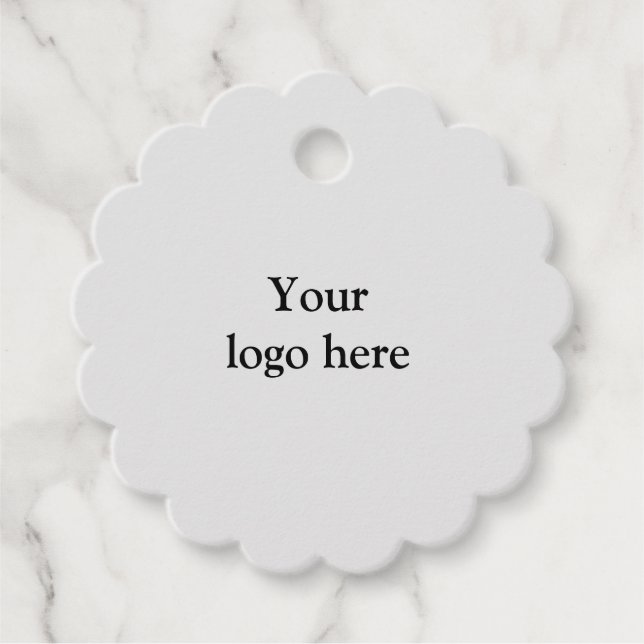 einfaches Minimum Hinzufügen von Logo Text Details Geschenkanhänger (Vorderseite)