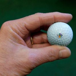 Einfaches mit Monogramm Anfangszeichen D Golfball