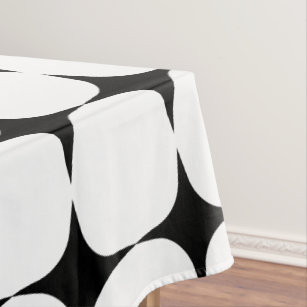 Einfaches Mittelalter Modernes Schwarz-Weiß-Muster Tischdecke