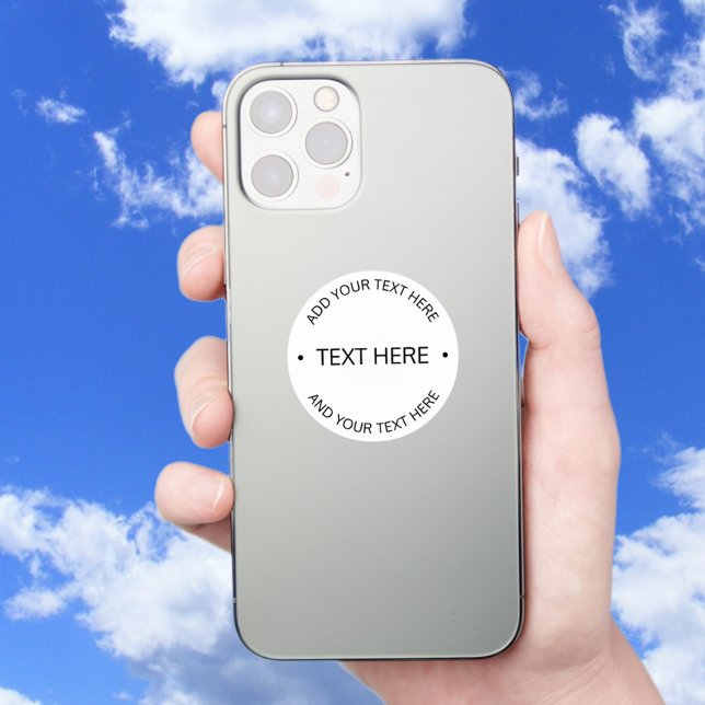 Einfaches, moderner bearbeitbarer Text | Weiß und  Aufkleber (Von Creator hochgeladen)