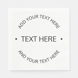 Einfaches, moderner bearbeitbarer Text   Weiß und  Serviette