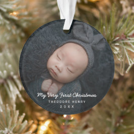 Einfaches modernes Baby-Foto Ornament