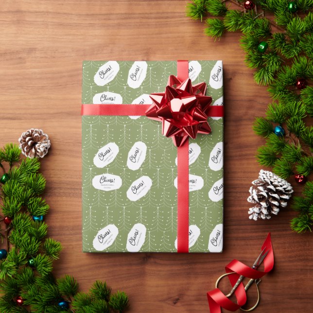 Einfaches modernes Baum-Muster Geschenkpapier (Feiertagsgeschenk)