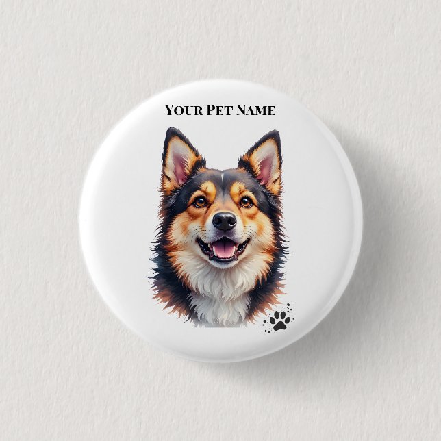 Einfaches modernes benutzerdefiniertes Design mit  Button (Vorderseite)
