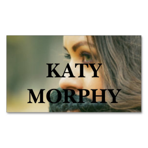 einfaches, modernes berufliches Foto-Kalligraphieq Magnetische Visitenkarte